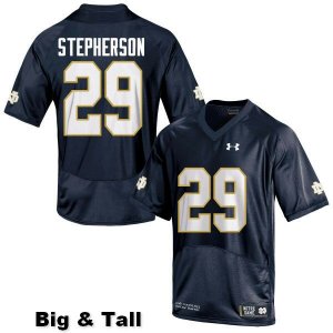 Notre Dame Fighting Irish Men's Kevin Stepherson #29 Navy Blue Under Armour Authentic Stitched Big & Tall College NCAA Football Jersey SWP0699IY